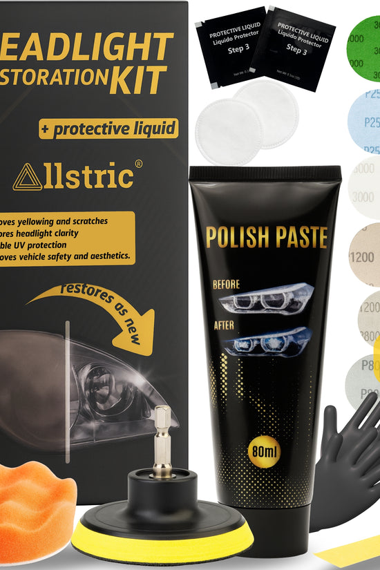 Allstric Kit Profesional Pulir Faros Coche