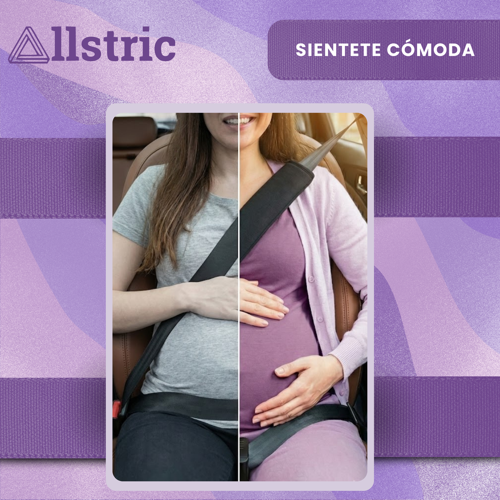 Allstric® Pack Cinturon Embarazada Coche Homologado