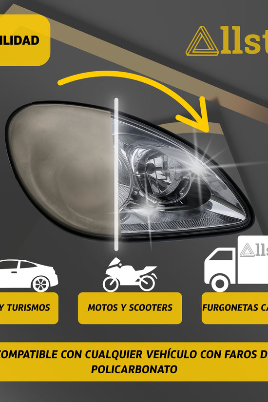 Allstric Kit Profesional Pulir Faros Coche