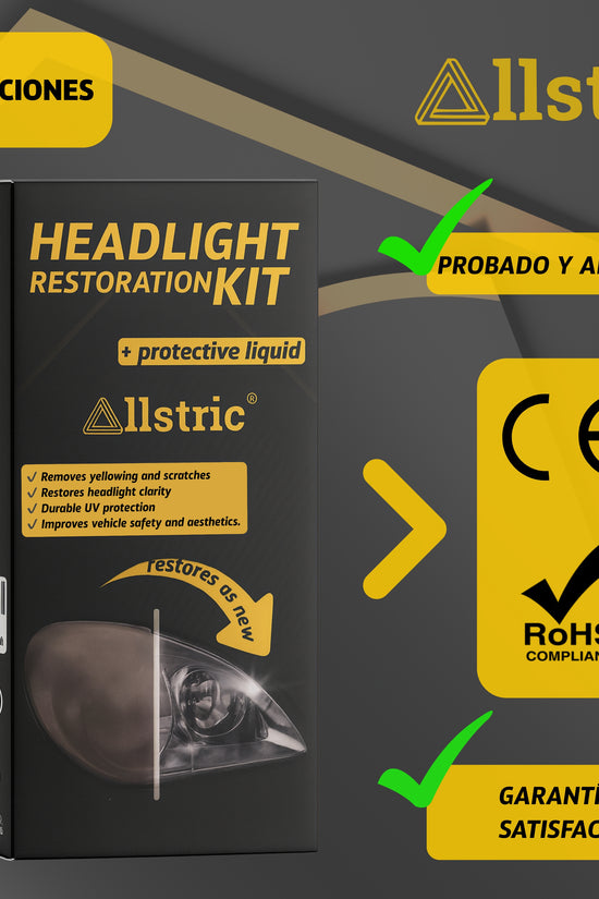 Allstric Kit Profesional Pulir Faros Coche