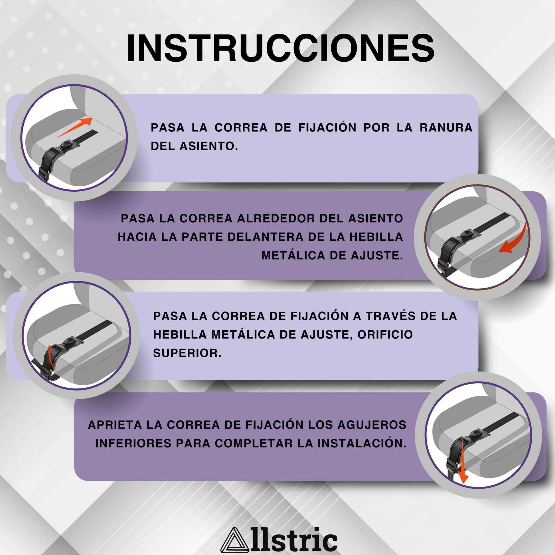 Allstric® Pack Cinturon Embarazada Coche Homologado