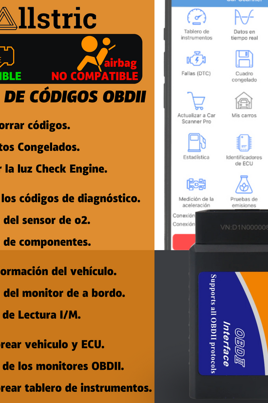 Allstric️ OBD2 Interface Herramienta de Diagnosis